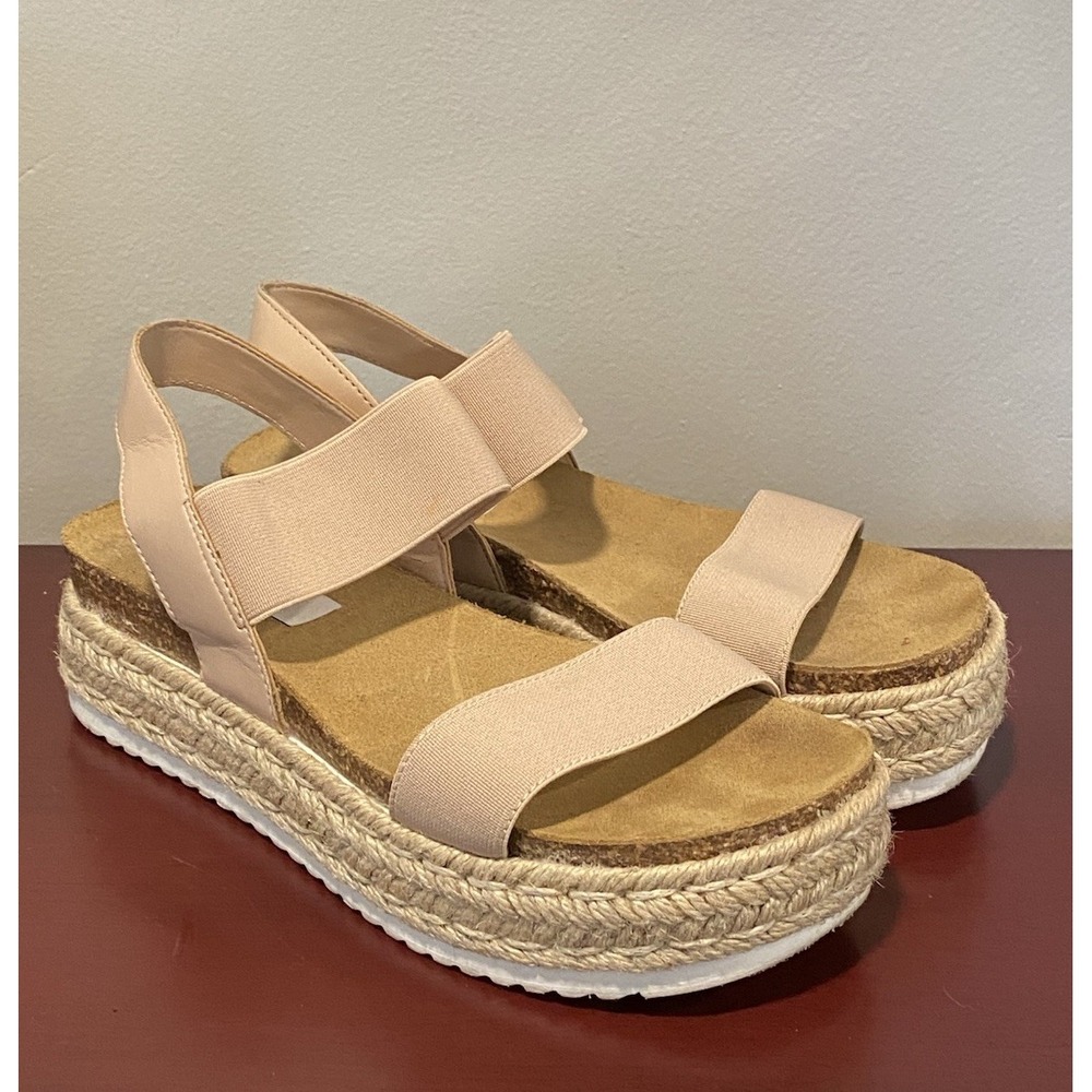 Steve Madden Beige Jaklin Platform Sandal Women's Size 6